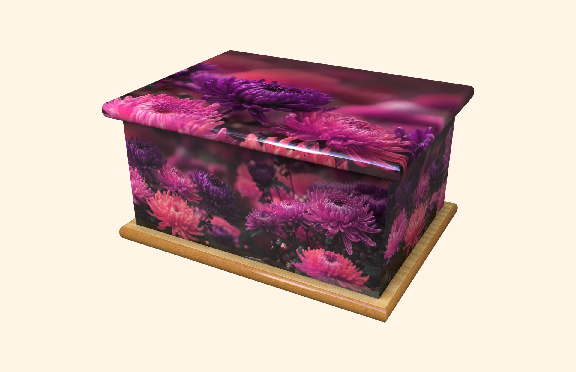 Chrysanthemum adult ashes casket
